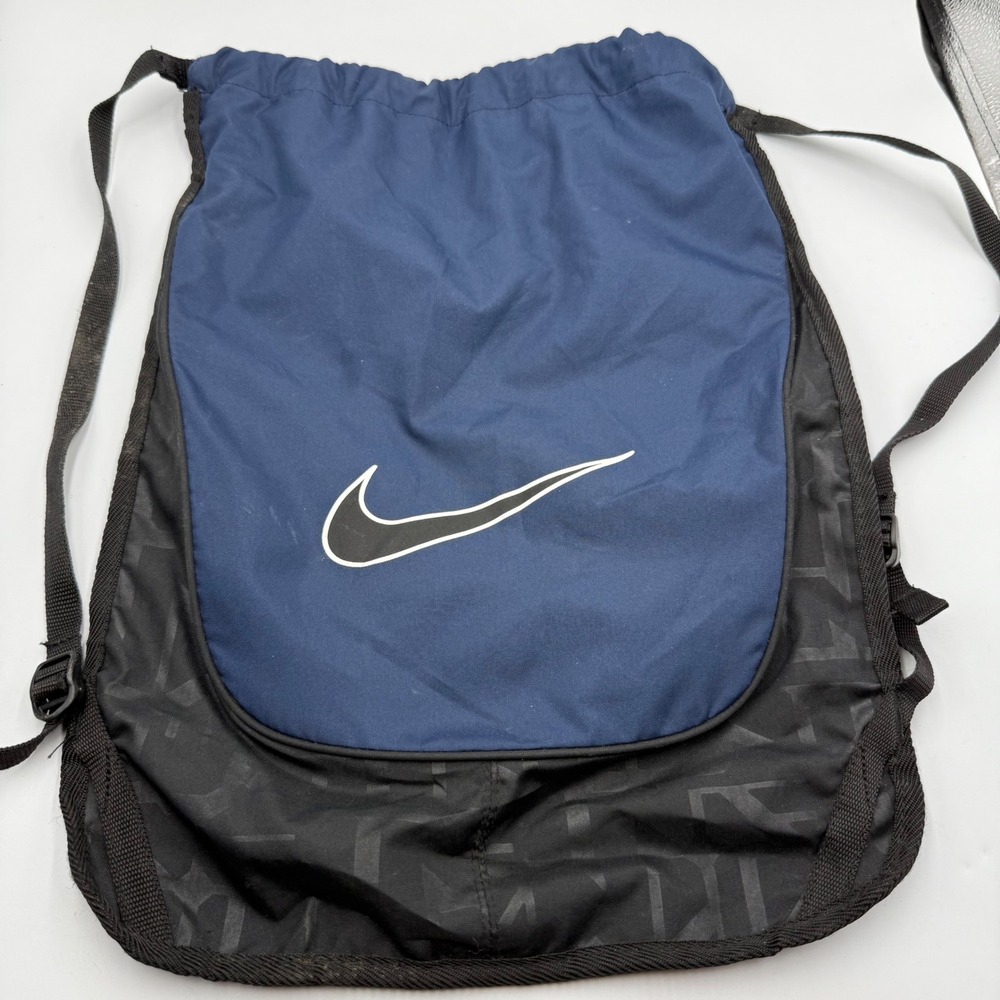 Nike Drawstring Cinch Sackpack Backpack Navy Blue… - image 2